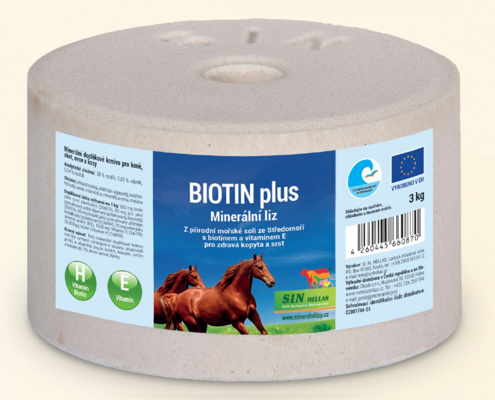 Solný bar - zvýhodněný set obsahuje: 3kg BIOTIN+, 3kg ZINKOBLOK, 3kg SUPERMAG, 3
