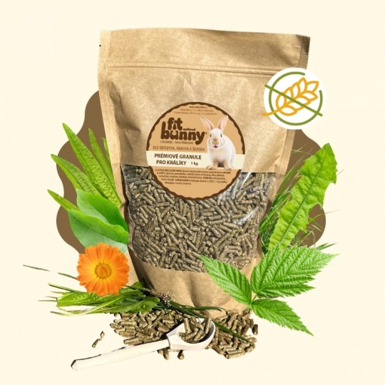 Prémiové bezobilné granule pro králíky ANILAND FITBUNNY 1000 g