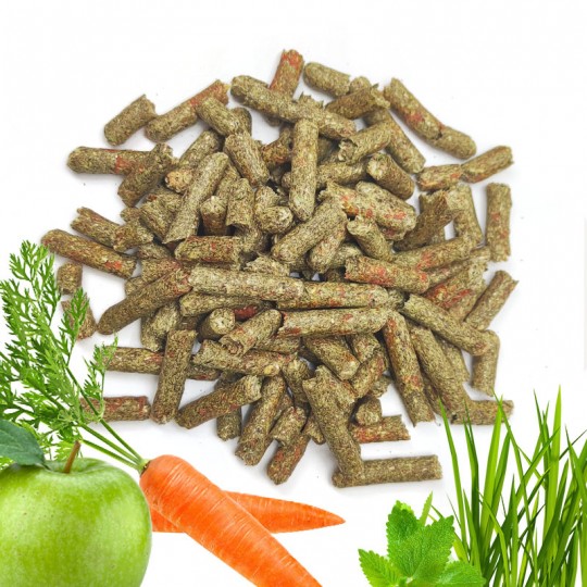 Mrkvové bezobilné granule pro králíky a hlodavce