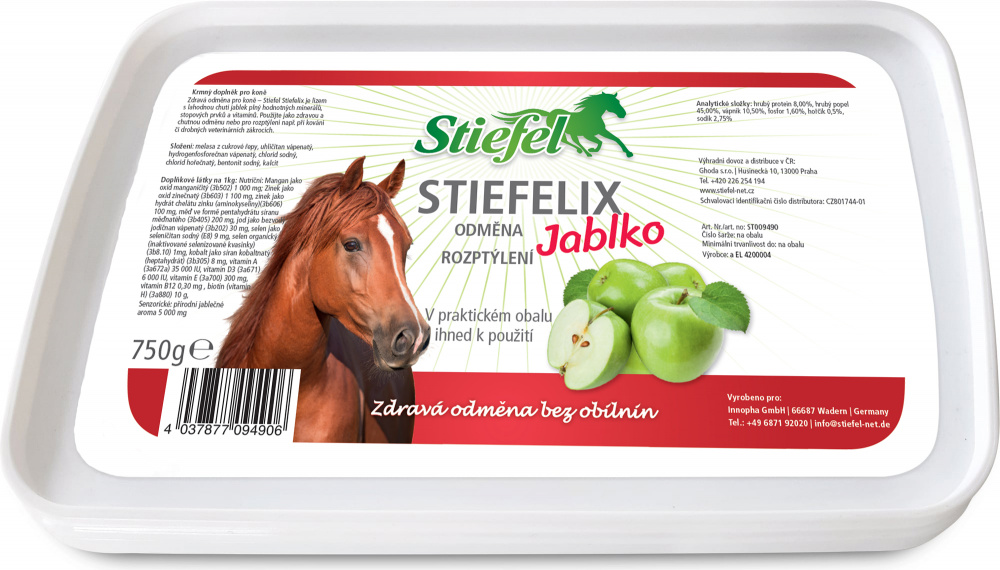 Liz ke krmení z ruky s vitamíny a minerály, jablečný