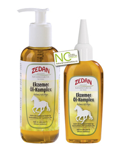 Tišící olej na kůži pro koně s letní vyrážkou Ekzemer Öl-Komplex, lahvička s dáv
